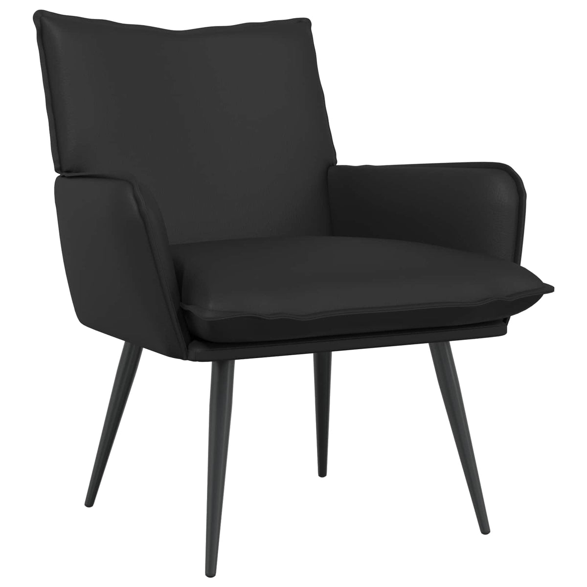 Vidaxl fauteuil zwart kunstleer