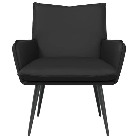 Vidaxl fauteuil zwart kunstleer