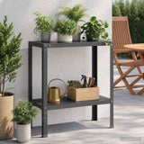 Vidaxl planttafel 100 x 40 x 80 cm gepoedercoat staal zwart