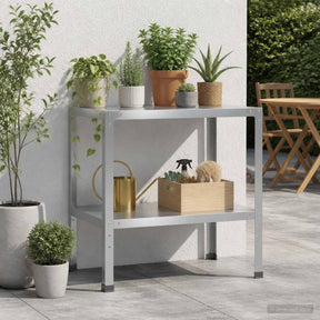 Vidaxl planttafel 100 x 50 x 80 cm gegalvaniseerd staal zilver