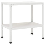 Vidaxl planttafel 60 x 50 x 80 cm gepoedercoat staal wit