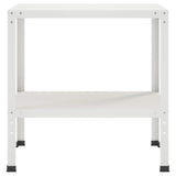 Vidaxl planttafel 60 x 50 x 80 cm gepoedercoat staal wit