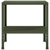 Vidaxl planttafel 60 x 50 x 80 cm gepoedercoat staal olijfgroen