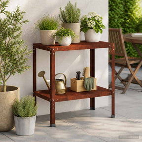 Vidaxl planttafel 60 x 50 x 80 cm weervast staal roestkleurig