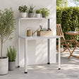 Vidaxl planttafel 80 x 50 x 104 cm gepoedercoat staal wit