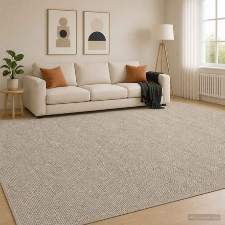 Vidaxl vloerkleed beige 300 x 400 cm 100% polyester 3 mm wasbaar