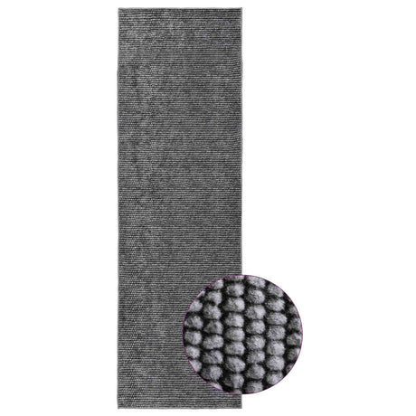 Vidaxl vloerkleed antraciet 80 x 200 cm 100% polyester 3 mm wasbaar