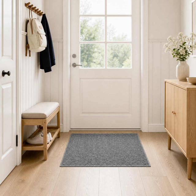 Vidaxl vloerkleed antraciet 100 x 100 cm 100% polyester 3 mm wasbaar