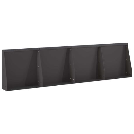 Vidaxl keerwand 4 st 40 x 12 x 30 cm staal zwart