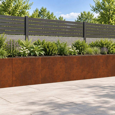Vidaxl keerwand 4 st 40 x 12 x 30 cm weervast staal roestkleurig