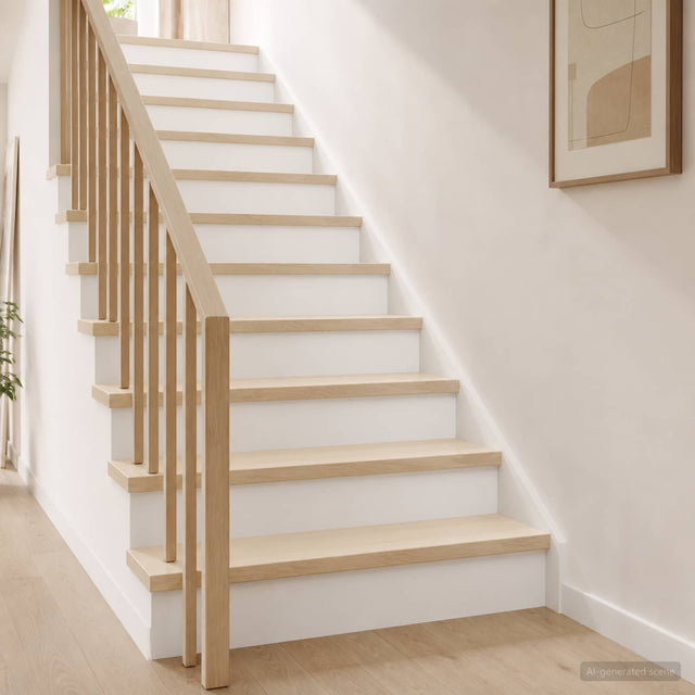 Vidaxl trap tread 2 st 70 x 25 x 2 cm wit massief eikenhout