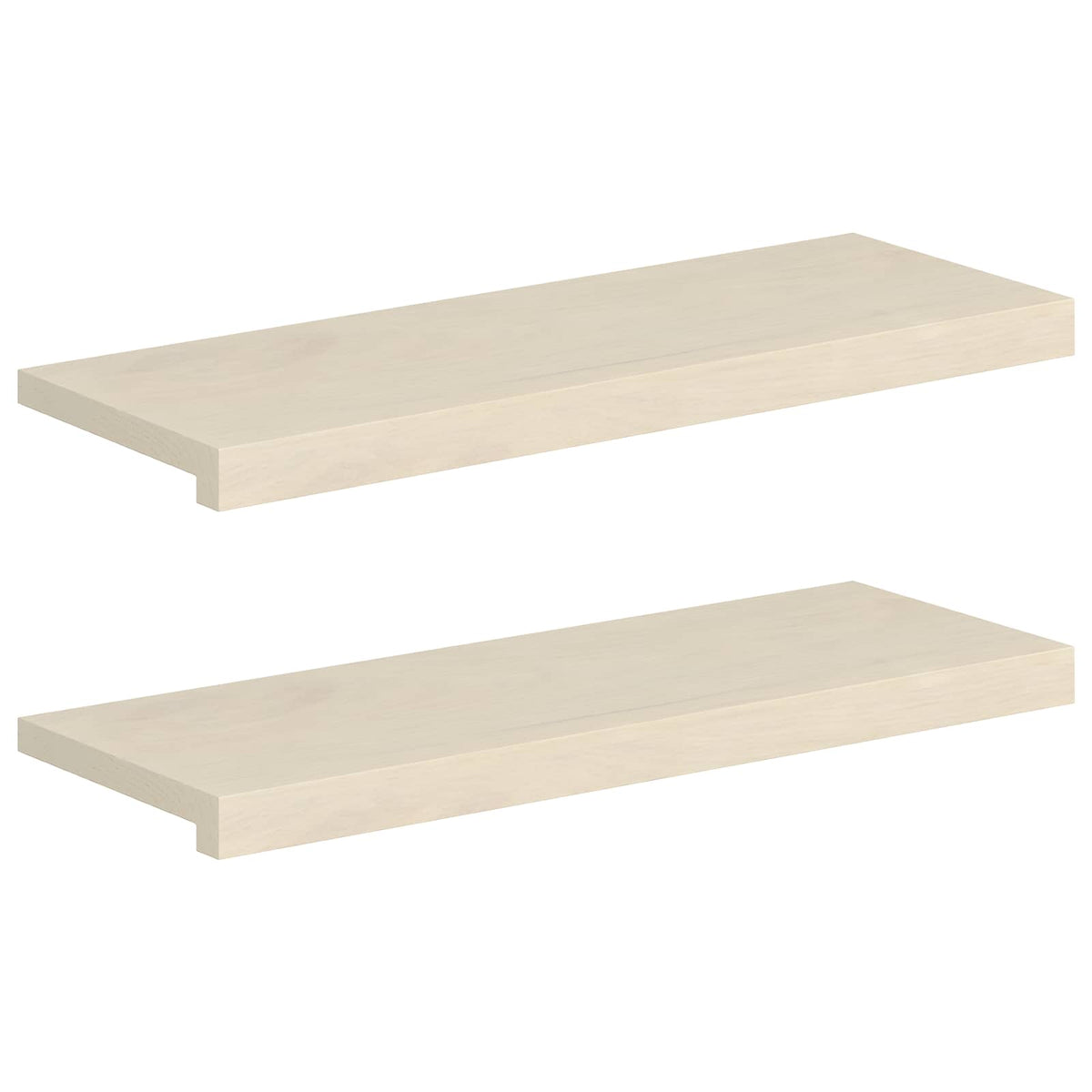 Vidaxl trap tread 2 st 70 x 25 x 2 cm wit massief eikenhout