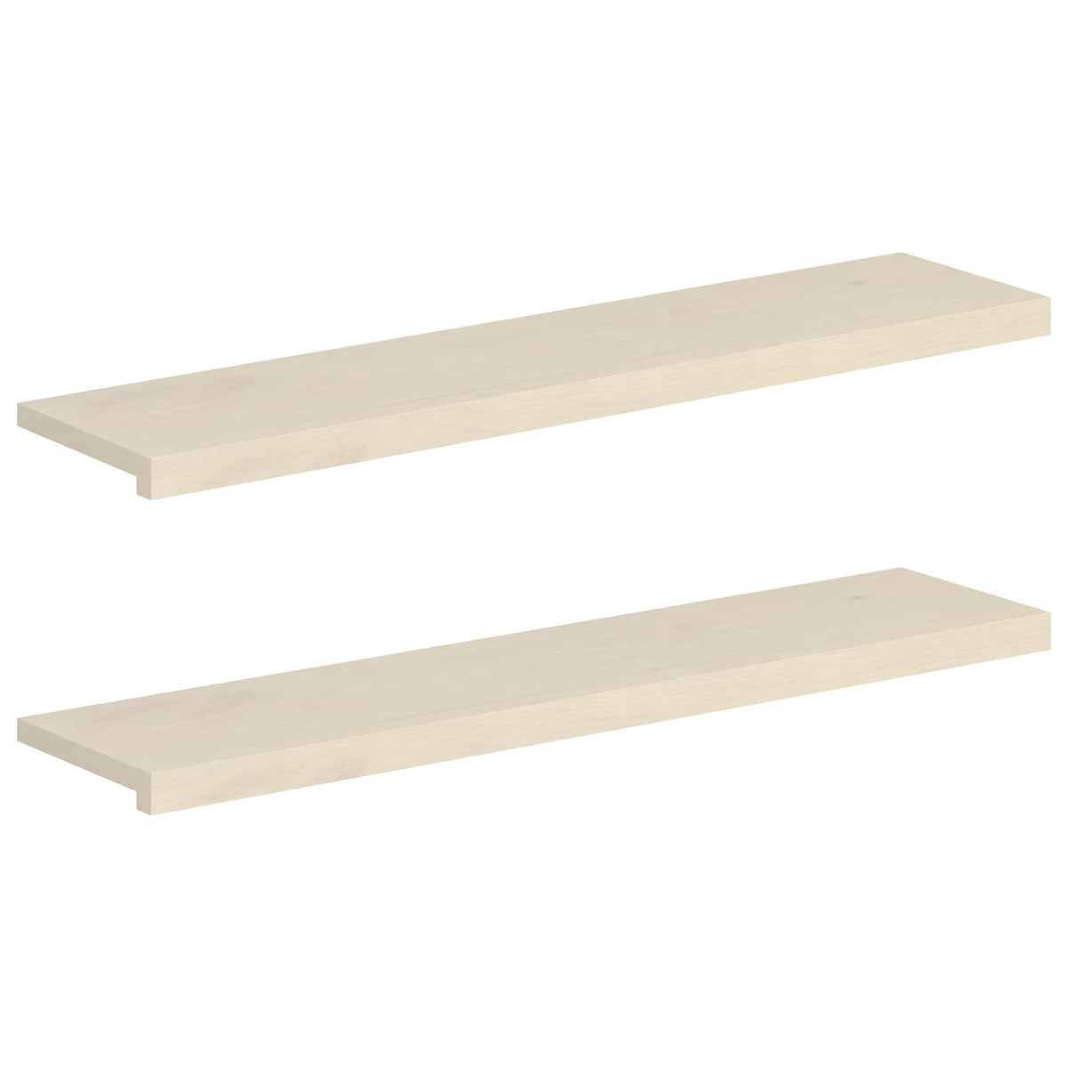 Vidaxl trap tread 2 st 110 x 25 x 2 cm wit massief eikenhout