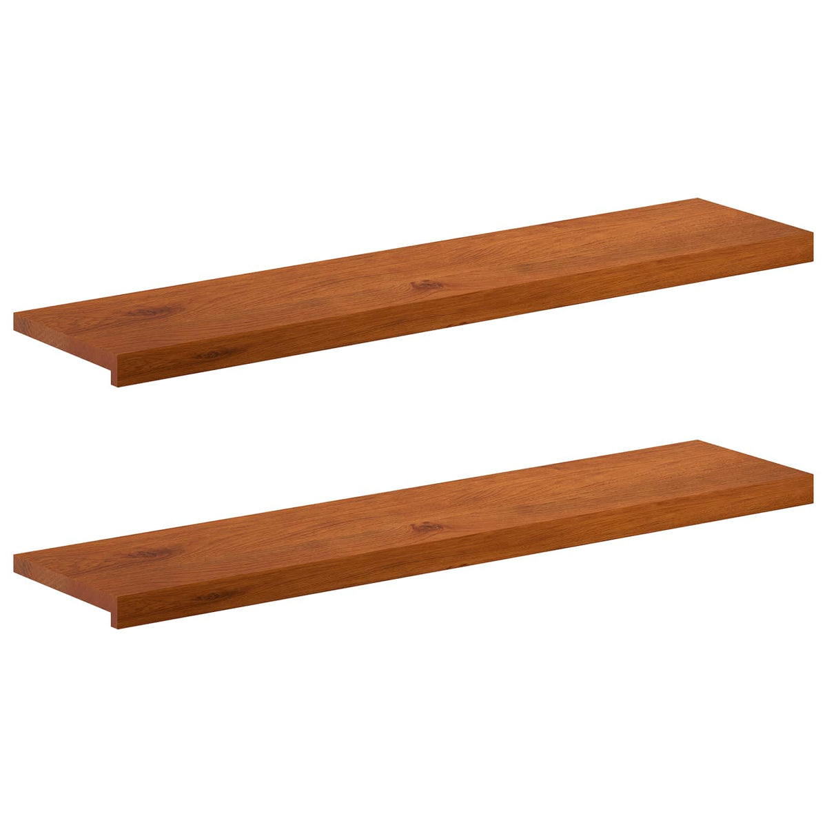 Vidaxl trap tread 2 st 120 x 30 x 2 cm bruin massief eikenhout