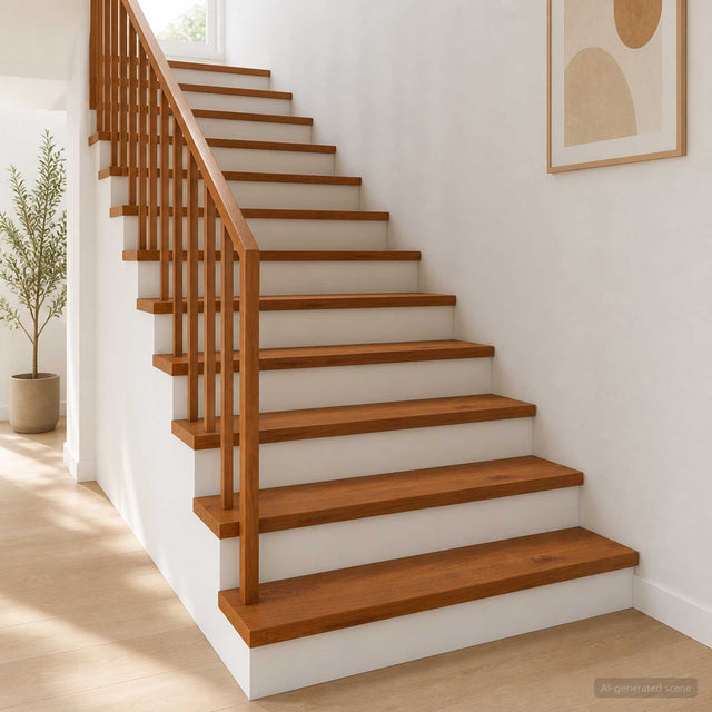 Vidaxl trap tread 4 st 80 x 25 x 2 cm bruin massief eikenhout