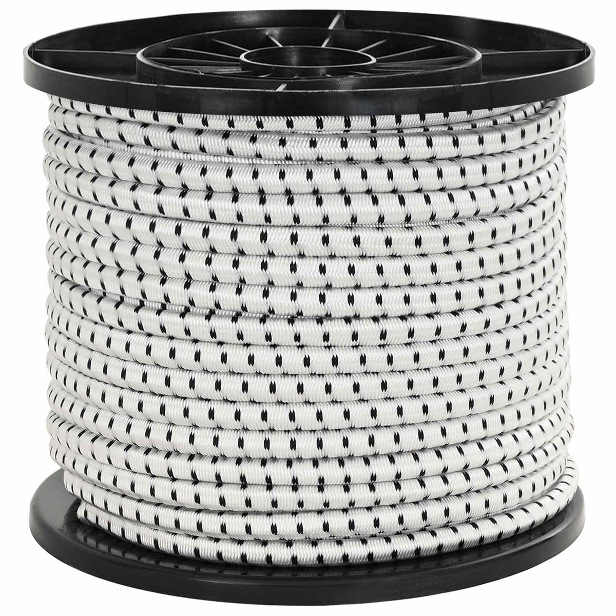 Vidaxl bungee koorden 10 mm zwart en wit pp en rubber