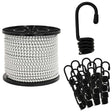 Vidaxl bungee koorden met haken 8 mm zwart en wit pp en rubber