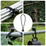 Vidaxl bungee koorden met ballen 100 st zwart 4 mm x 22 cm
