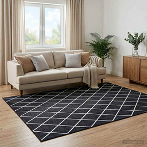 Vidaxl vloerkleed oriz zwart diamantpatroon 240 x 340 cm