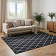 Vidaxl vloerkleed oriz zwart diamantpatroon 240 x 240 cm