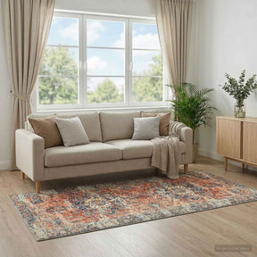 Vidaxl vloerkleed oriz oranje 80 x 200 cm 100% polyester