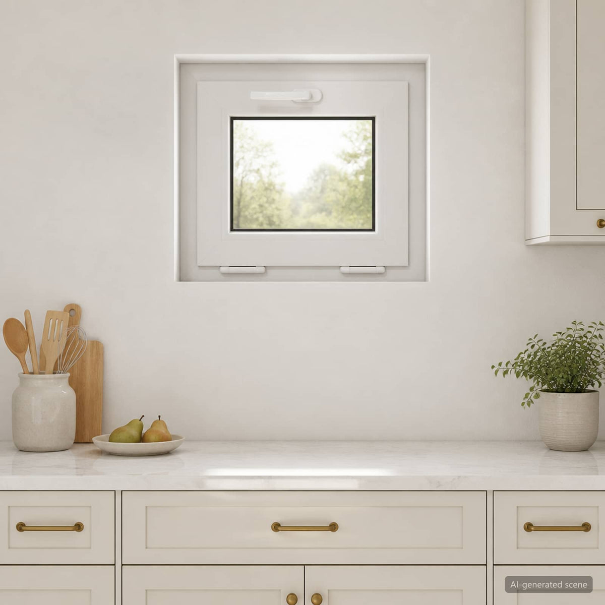 Vidaxl kleur binnenkant kelderraam wit risor 50 x 45 cm