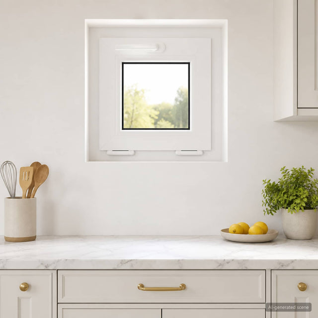 Vidaxl kleur binnenkant kelderraam wit risor 40 x 40 cm