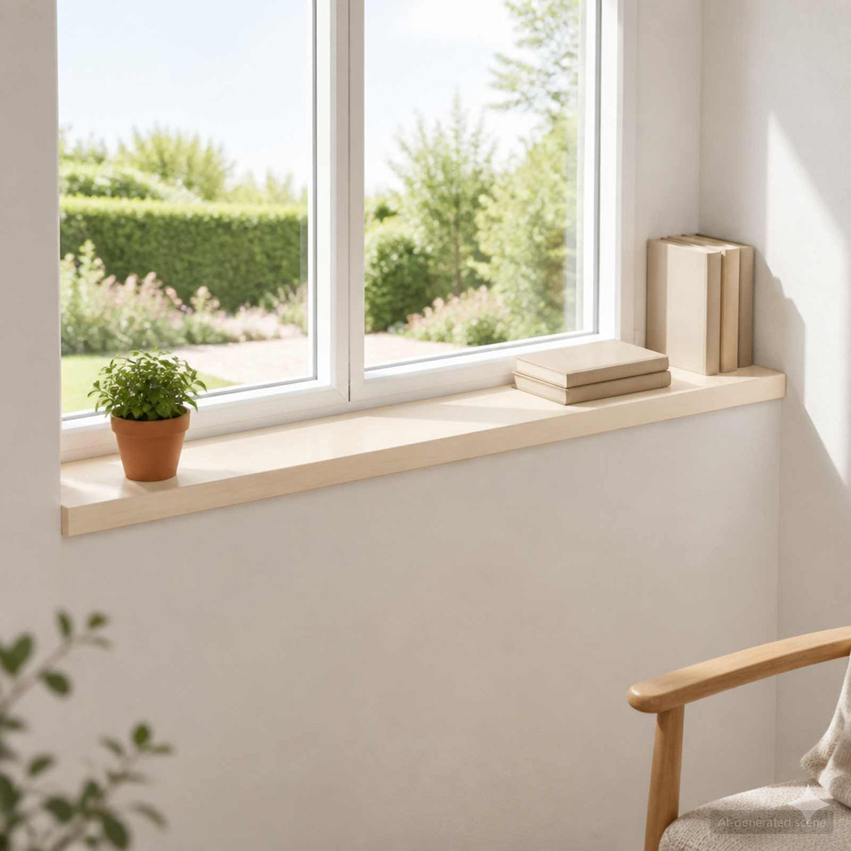 Vidaxl raamkozijnen 2 st wit 70 x 15 x 2 cm massief eikenhout