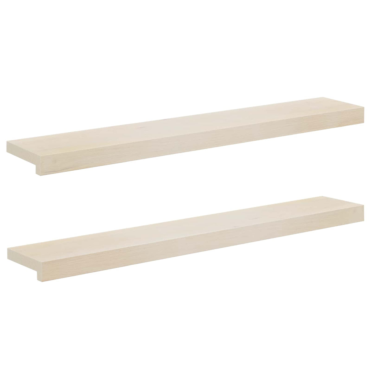 Vidaxl raamkozijnen 2 st wit 90 x 15 x 2 cm massief eikenhout