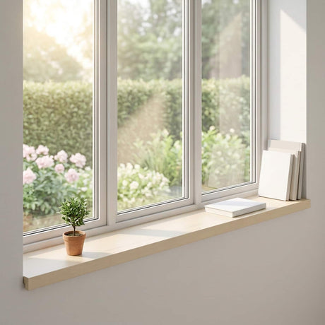 Vidaxl raamkozijnen 2 st wit 110 x 15 x 2 cm massief eikenhout