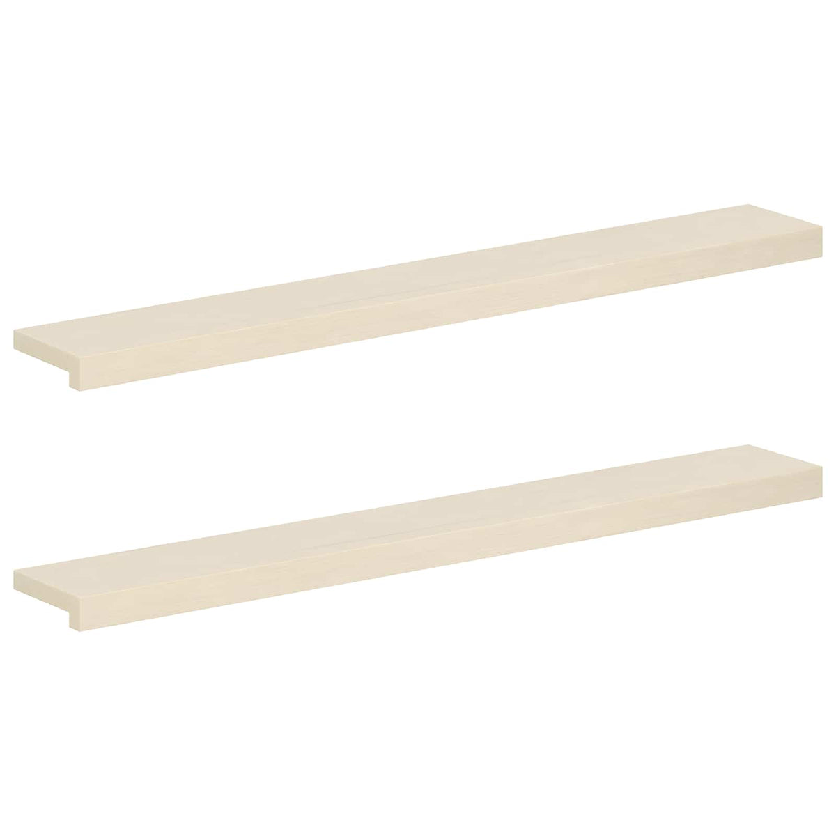 Vidaxl raamkozijnen 2 st wit 120 x 15 x 2 cm massief eikenhout