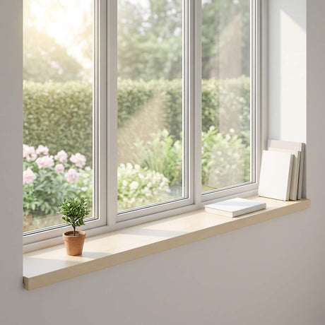 Vidaxl raamkozijnen 2 st wit 140 x 15 x 2 cm massief eikenhout