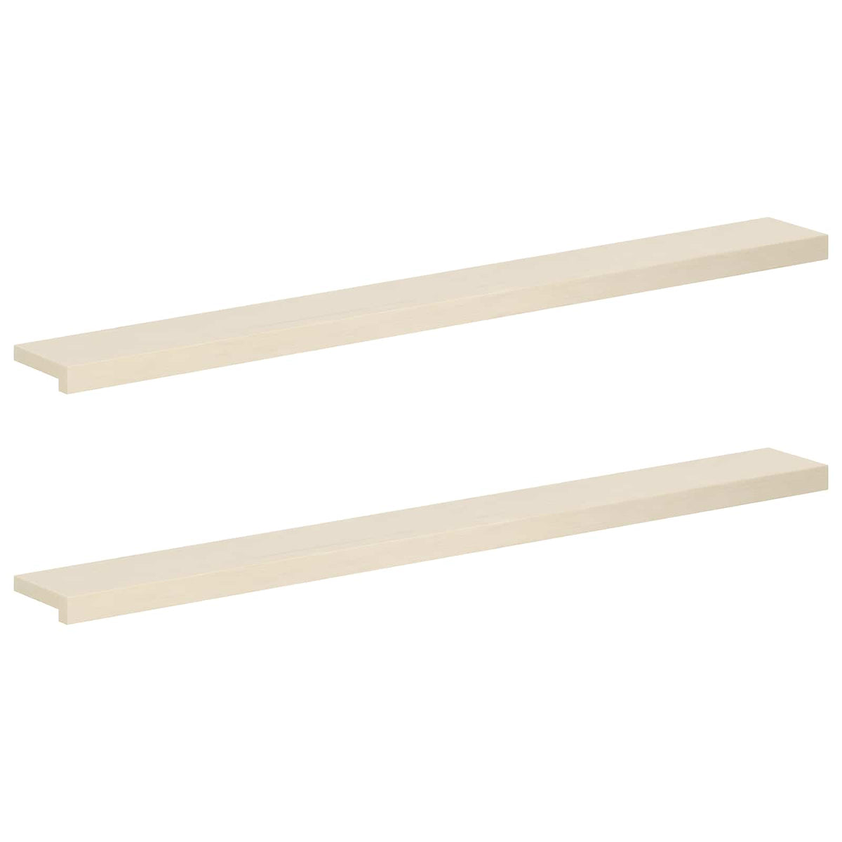 Vidaxl raamkozijnen 2 st wit 160 x 15 x 2 cm massief eikenhout