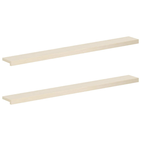 Vidaxl raamkozijnen 2 st wit 140 x 20 x 2 cm massief eikenhout