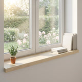 Vidaxl raamkozijnen 2 st wit 70 x 25 x 2 cm massief eikenhout