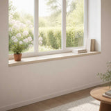 Vidaxl raamkozijnen 2 st wit 110 x 25 x 2 cm massief eikenhout