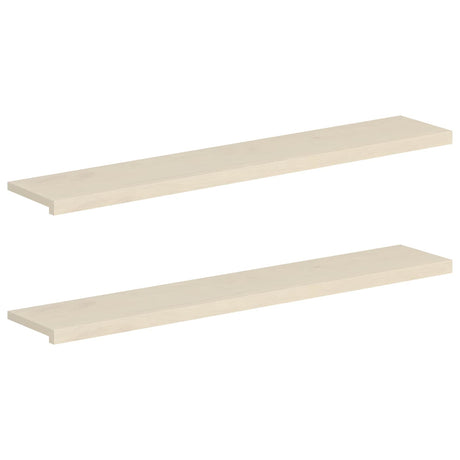Vidaxl raamkozijnen 2 st wit 140 x 30 x 2 cm massief eikenhout
