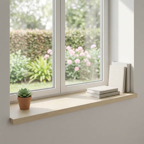 Vidaxl raamkozijnen 2 st wit 70 x 30 x 2 cm massief eikenhout