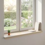 Vidaxl raamkozijnen 2 st wit 110 x 40 x 2 cm massief eikenhout
