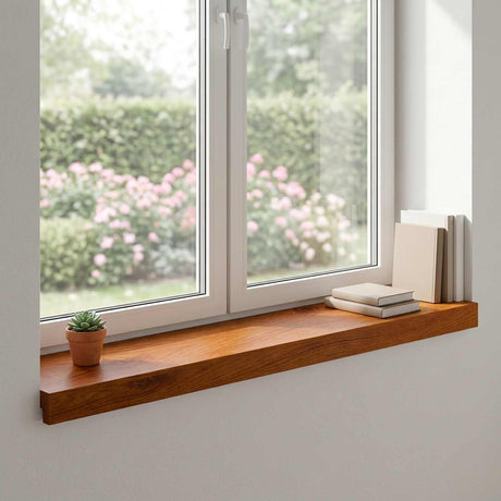 Vidaxl raamkozijnen 2 st bruin 90 x 20 x 2 cm massief eikenhout