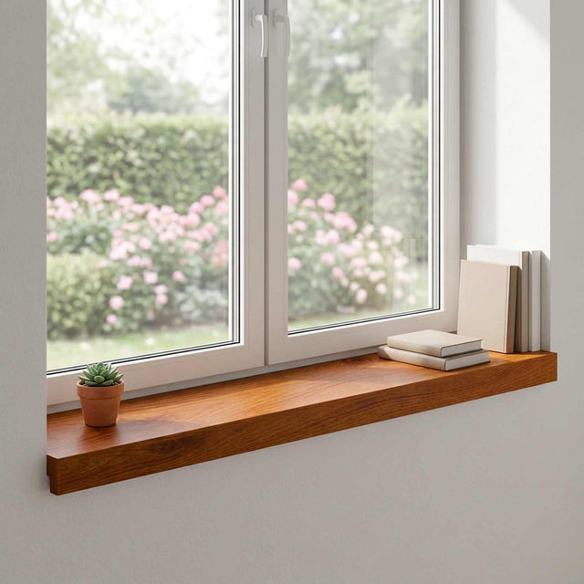 Vidaxl raamkozijnen 2 st bruin 90 x 20 x 2 cm massief eikenhout