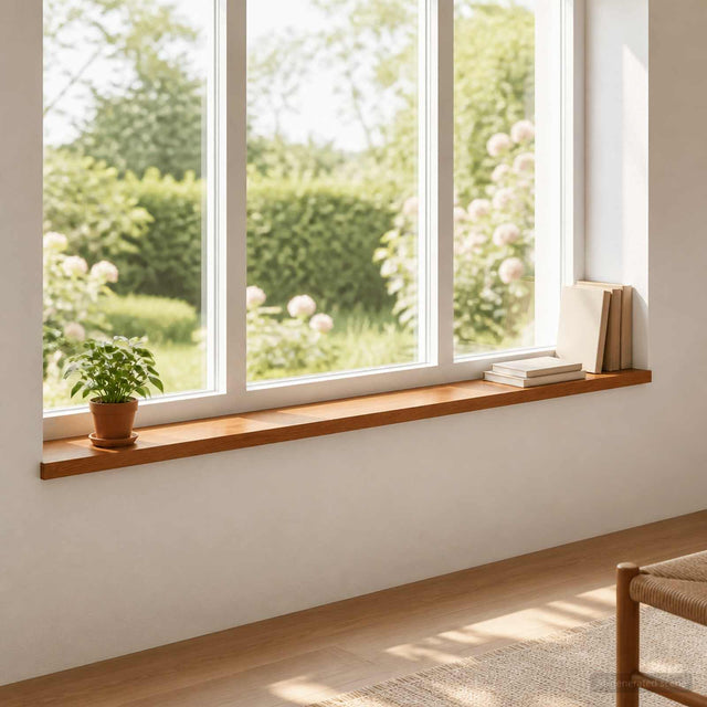 Vidaxl raamkozijnen 2 st bruin 160 x 20 x 2 cm massief eikenhout