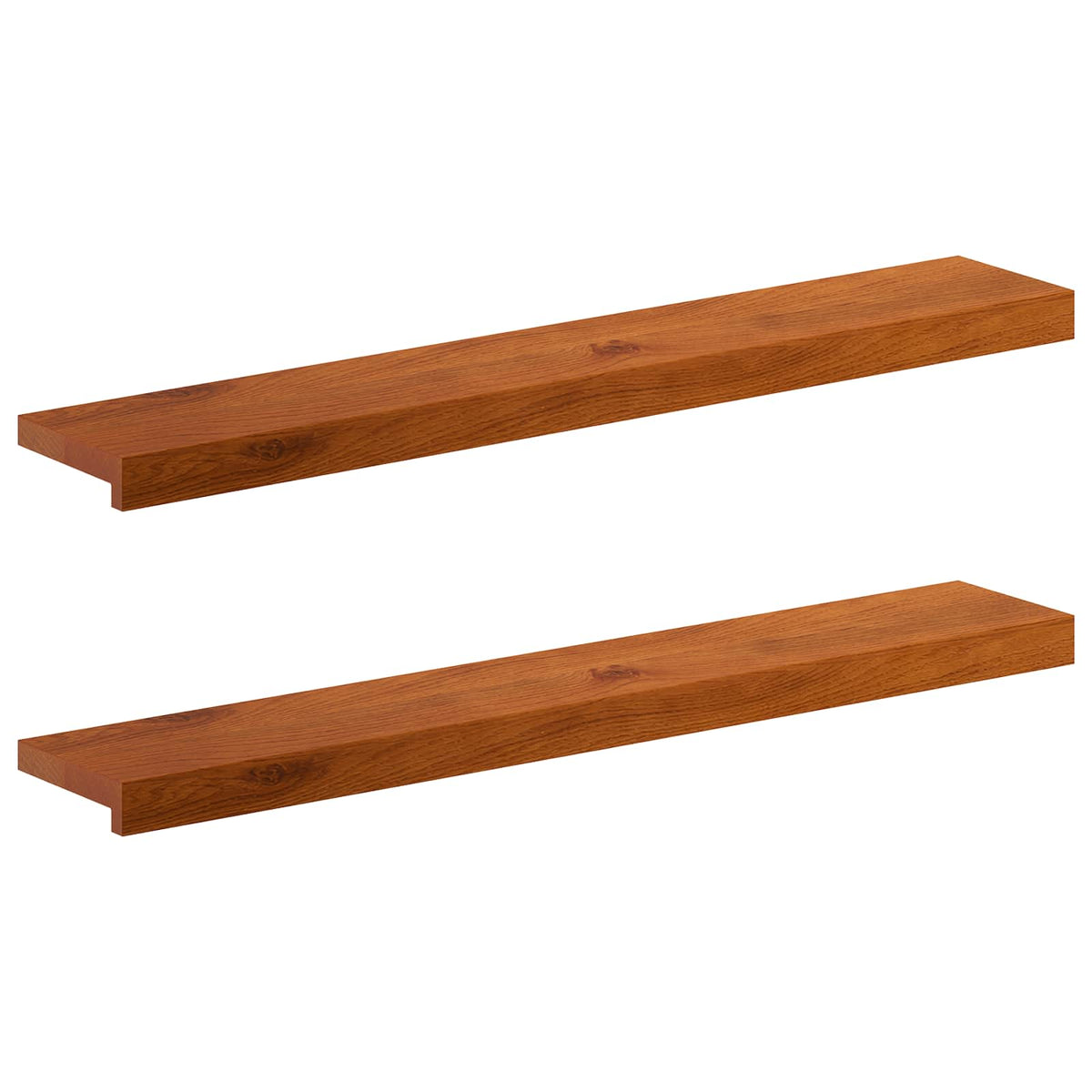 Vidaxl raamkozijnen 2 st bruin 100 x 20 x 2 cm massief eikenhout