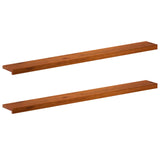 Vidaxl raamkozijnen 2 st bruin 140 x 20 x 2 cm massief eikenhout