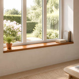 Vidaxl raamkozijnen 2 st bruin 110 x 25 x 2 cm massief eikenhout