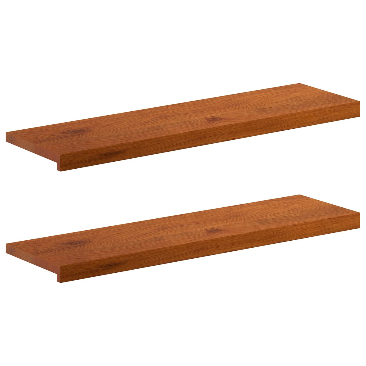 Vidaxl raamkozijnen 2 st bruin 100 x 30 x 2 cm massief eikenhout