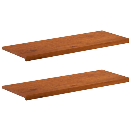 Vidaxl raamkozijnen 2 st bruin 110 x 40 x 2 cm massief eikenhout