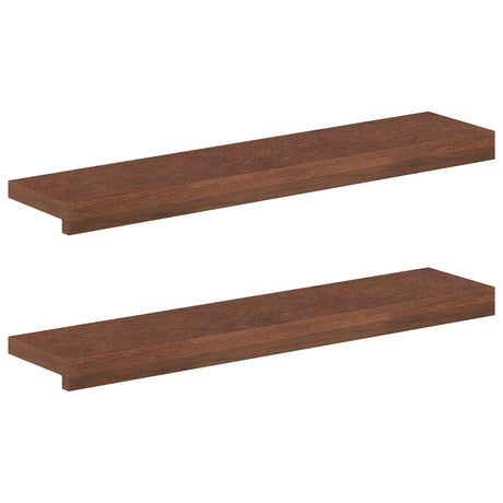 Vidaxl raamkozijnen 2 st donkerbruin 70 x 15 x 2 cm massief eikenhout