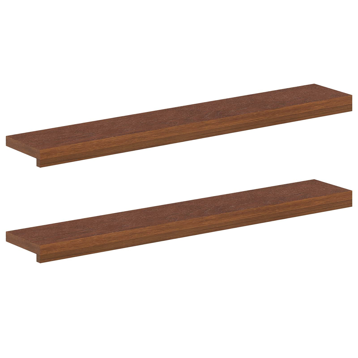 Vidaxl raamkozijnen 2 st donkerbruin 100 x 15 x 2 cm massief eikenhout