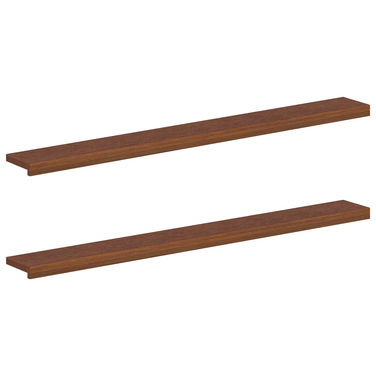 Vidaxl raamkozijnen 2 st donkerbruin 160 x 15 x 2 cm massief eikenhout
